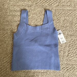 NWT ABERCROMBIE AND FITCH blue knit tank top size small